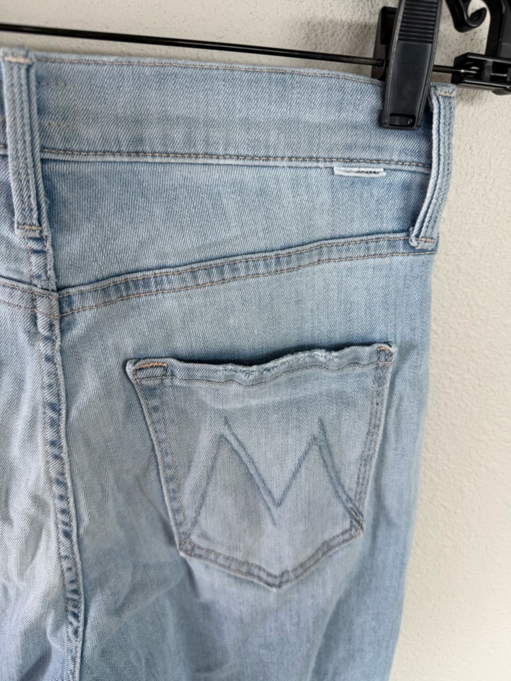 MOTHER The Tripper Ankle Fray High Rise Flare Jeans Island Time Denim Women’s 25 - Picture 12 of 16